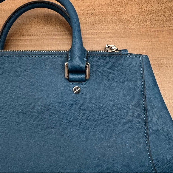 Michael Kors Sutton Satchel Teal - Picture 9 of 11